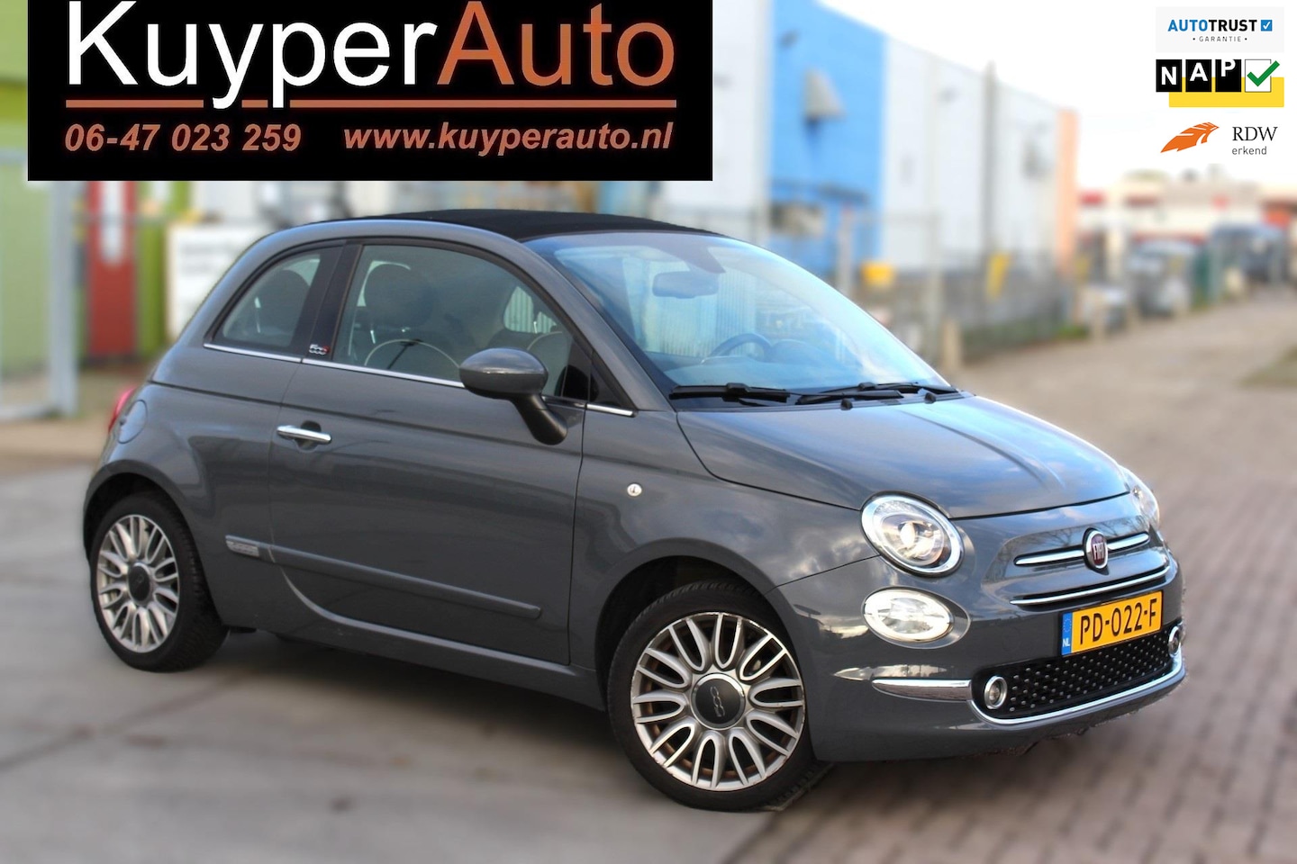 Fiat 500 C - 0.9 TwinAir Turbo Lounge cabrio 1 e eig navi clima cruise sensoren nap - AutoWereld.nl