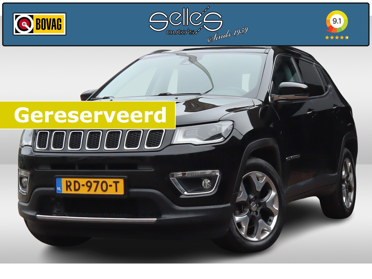 Jeep Compass - 1.4 Limited Opening Edition Plus | lederen bekleding | Applecarplay | Getint glas | Reserv - AutoWereld.nl