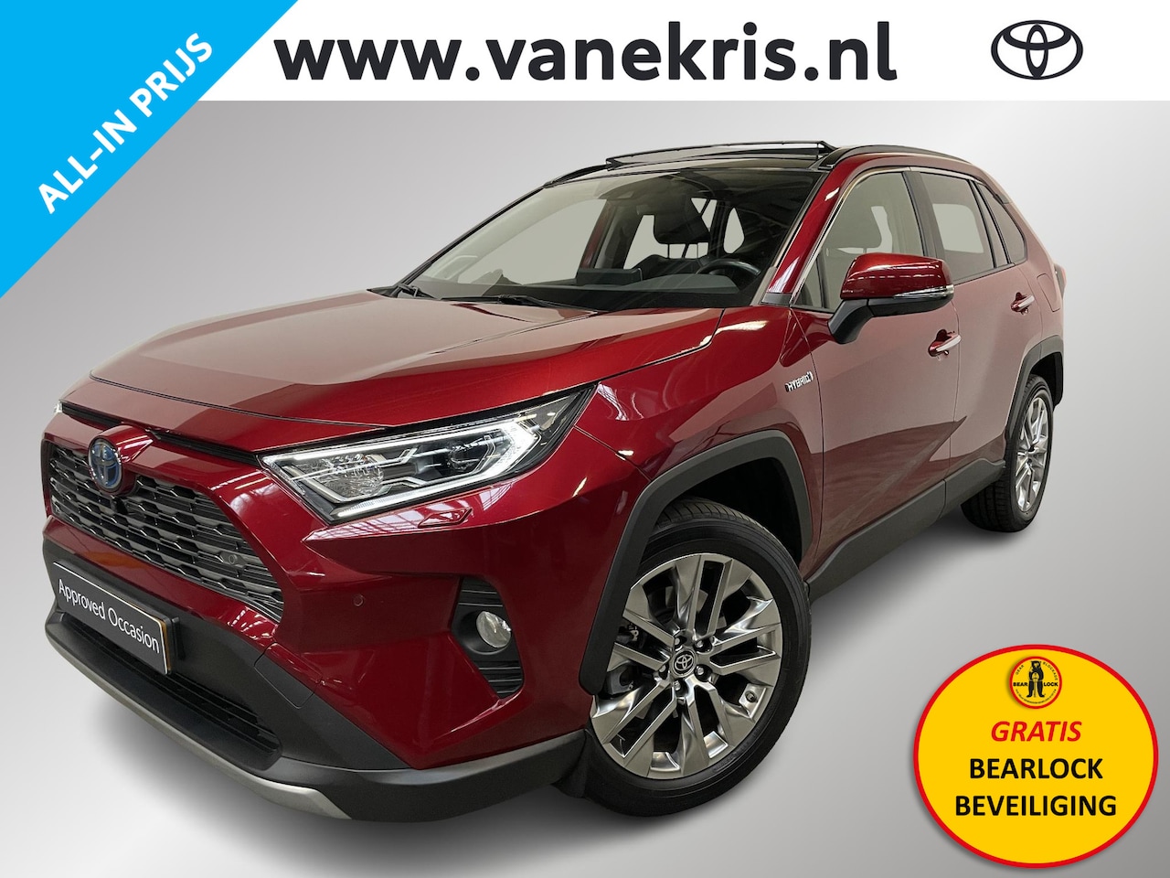 Toyota RAV4 - 2.5 Hybrid AWD Executive 2.5 Hybrid AWD Executive, Premium Pack, Schuifdak, Handbediening (handgas/rem) - AutoWereld.nl