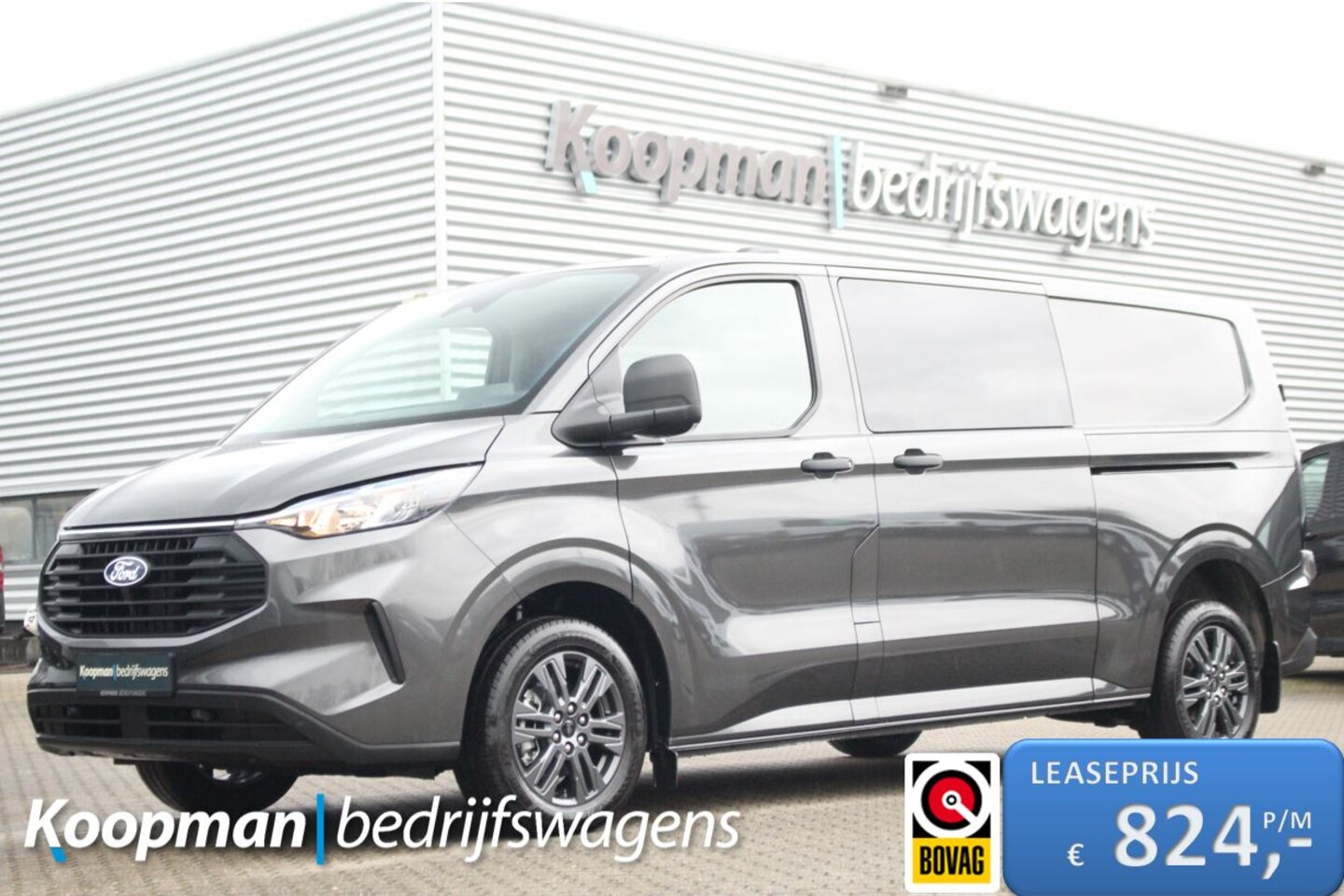 Ford Transit Custom - 320 2.0TDCI 170pk L2H1 Trend DC | L+R Zijdeur | Stoel + Stuurverwarming | Keyless | Carpla - AutoWereld.nl