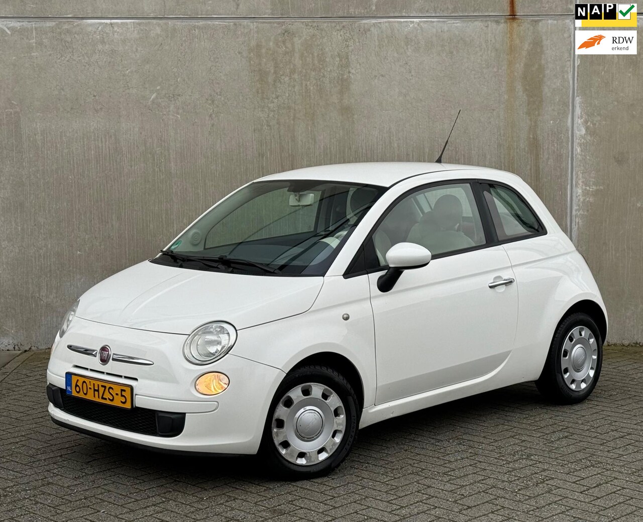 Fiat 500 - 1.2 Pop 2009 Wit 2E EIGENAAR NAP NIEUWE APK AIRCO - AutoWereld.nl