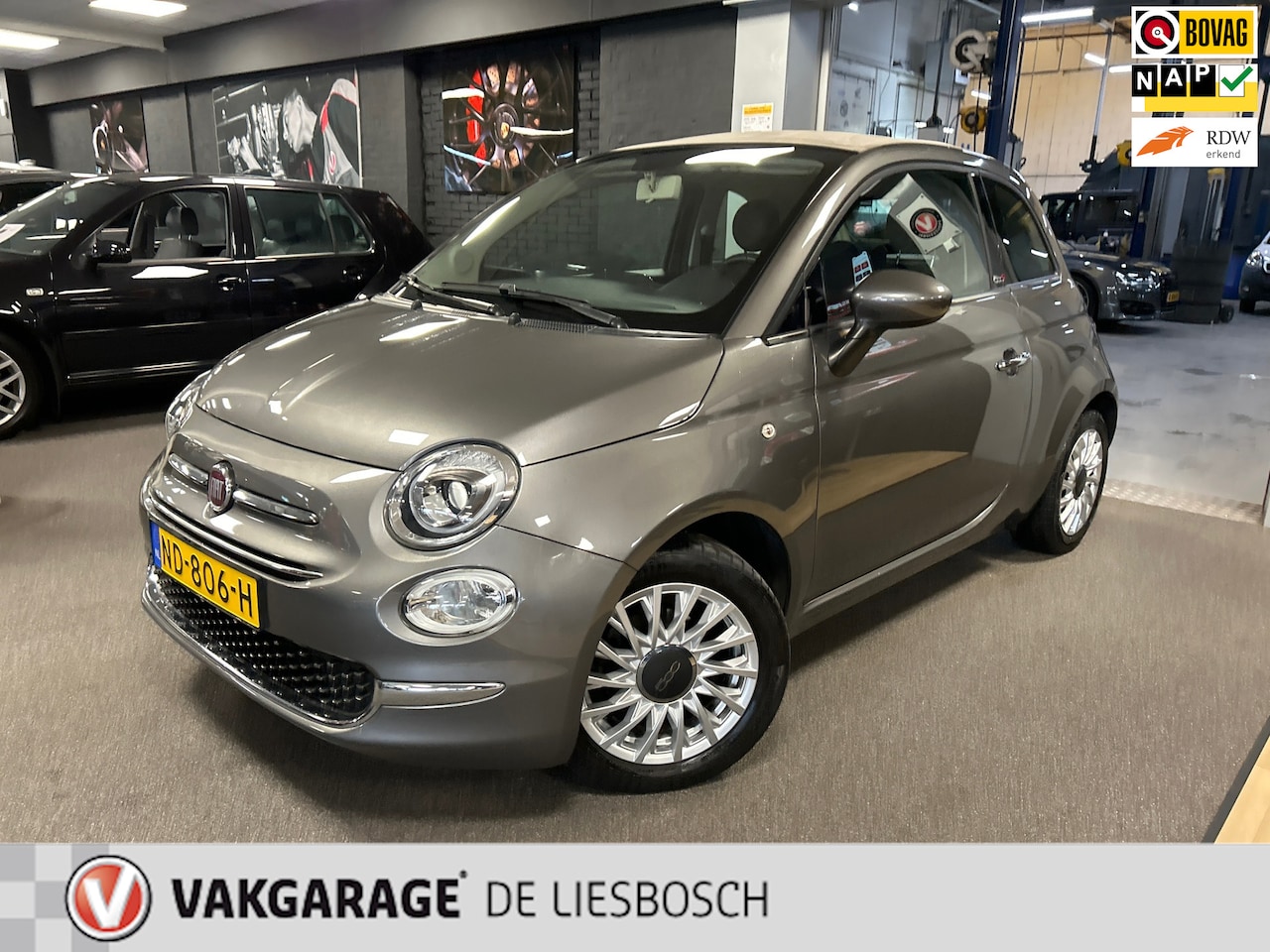 Fiat 500 C - 0.9 TwinAir Turbo Lounge 0.9 TwinAir Turbo Lounge,leer,navi,mf stuur,boeken - AutoWereld.nl