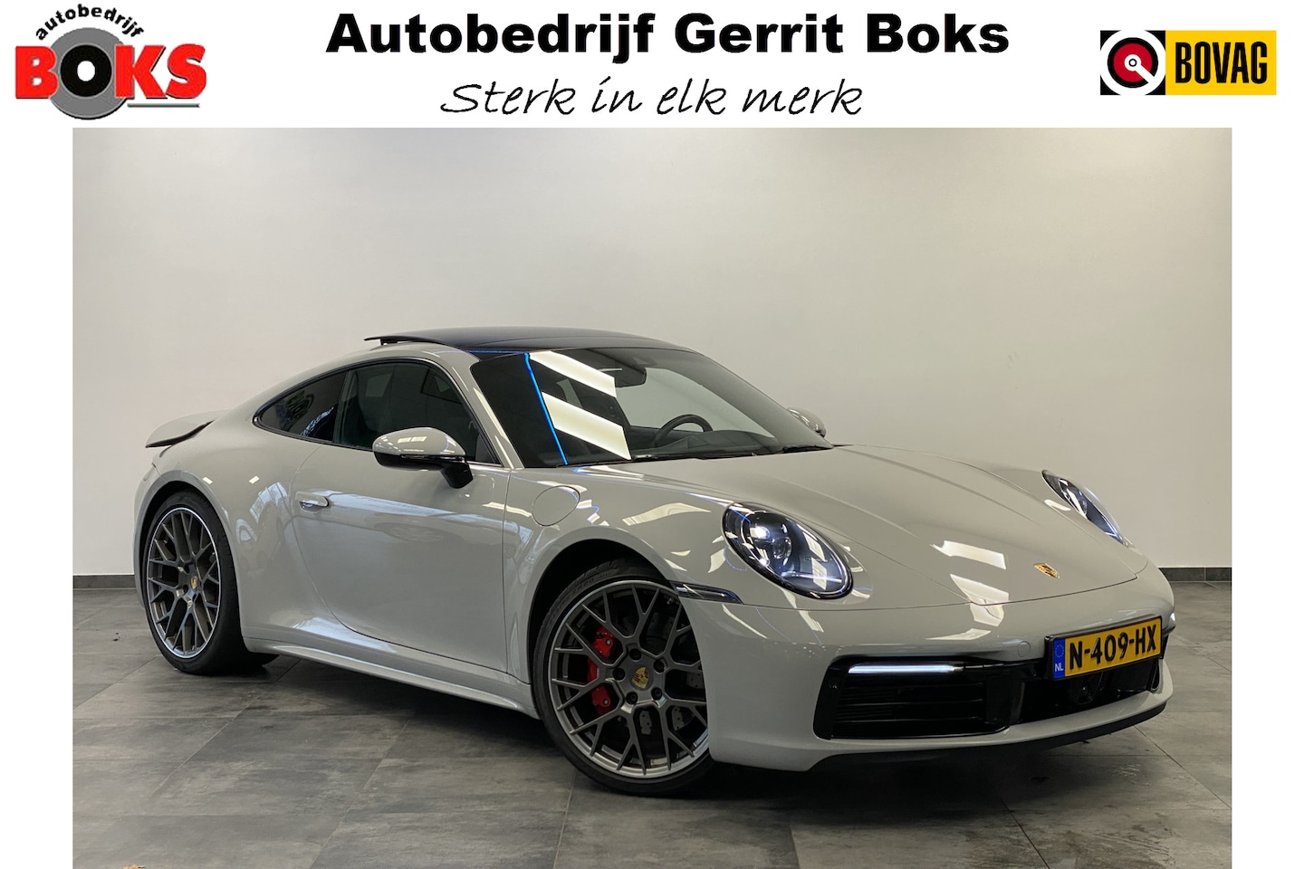 Porsche 911 - 3.0 Carrera 4 S Sport chrono Bose Dealer onderhouden Kreide Grau Panoramadak ACC 450PK! - AutoWereld.nl