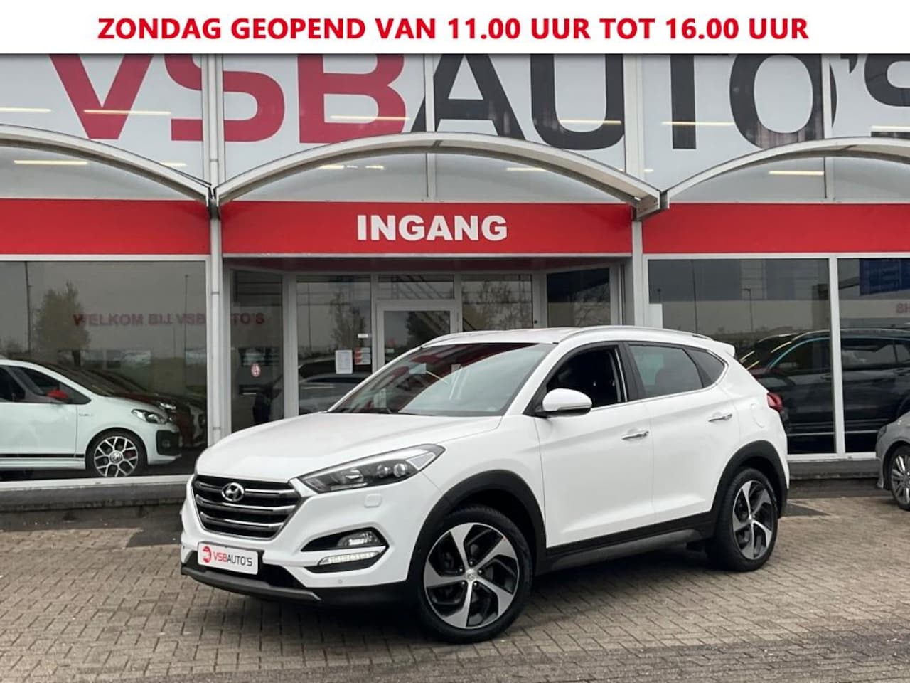 Hyundai Tucson - 1.6 T-GDI 4WD AUT. 177PK LED LEER NAVI TREKHAAK CAMERA AIRCO - AutoWereld.nl