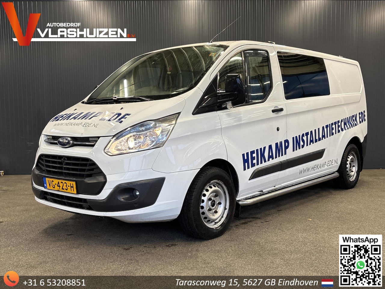 Ford Transit Custom - 330 2.2 TDCI L2H1 Trend Dubbel Cabine | € 6.450,- NETTO! | Airco | Cruise | Navi | PDC | - AutoWereld.nl