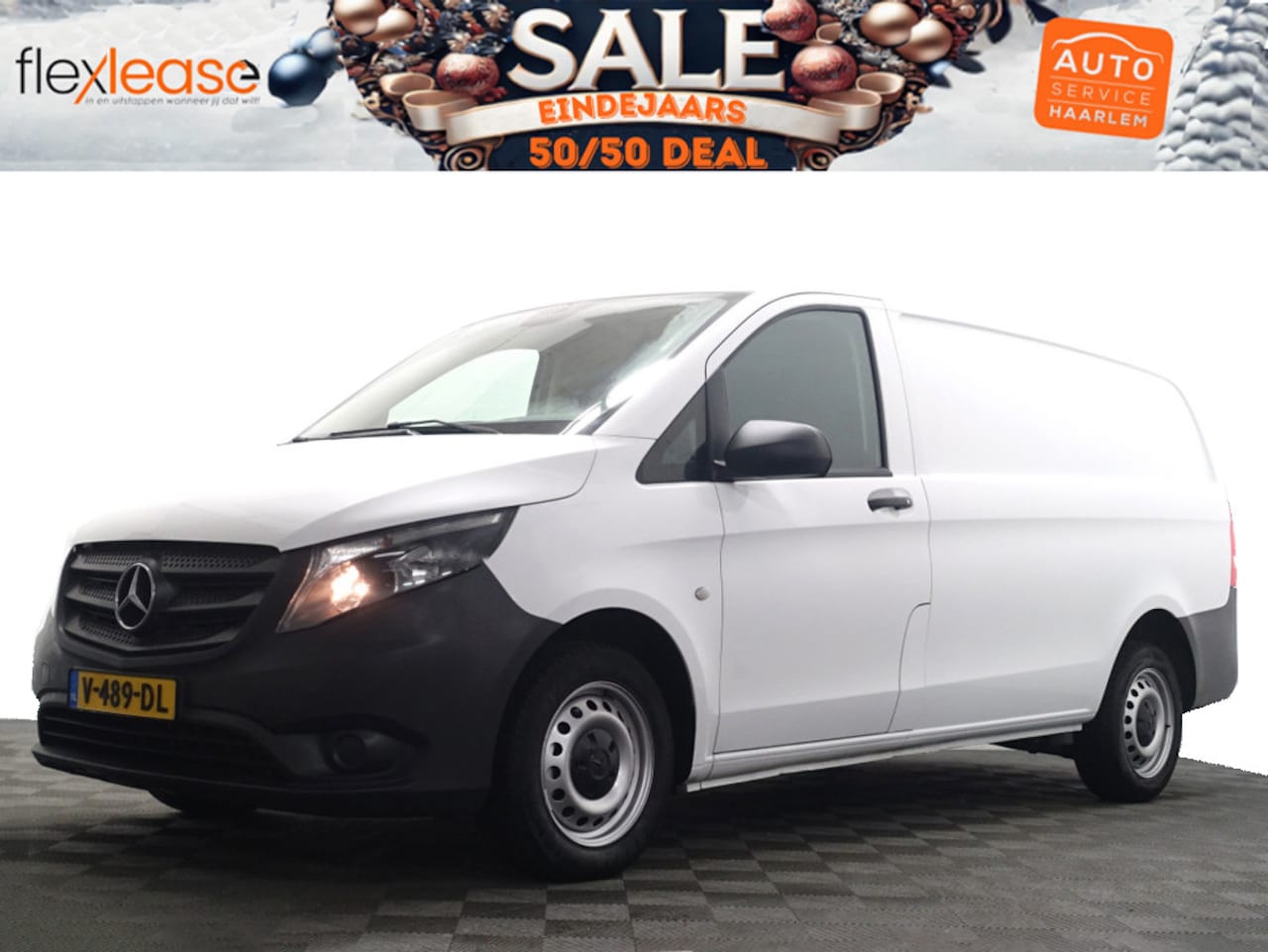 Mercedes-Benz Vito - 109 CDI Euro 6 Lang- Airco, Elek Pakket, 3 Pers, Achterklep, Grijs kenteken - AutoWereld.nl