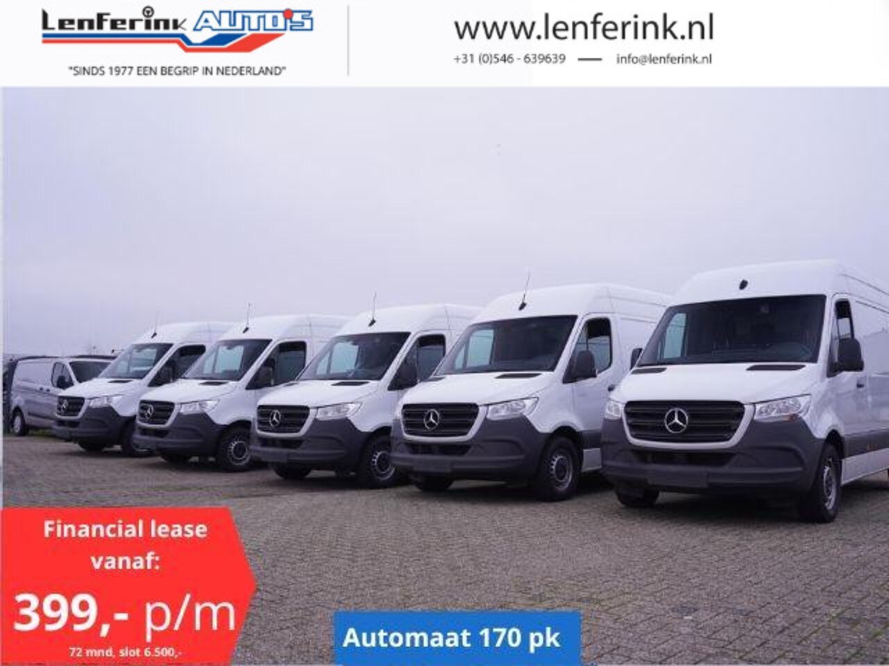 Mercedes-Benz Sprinter - 317 CDI 170 pk Aut. L2H2 Navi va 399,- p/m Camera, Apple Carplay, PDC V+A, Laadruimte Pakk - AutoWereld.nl