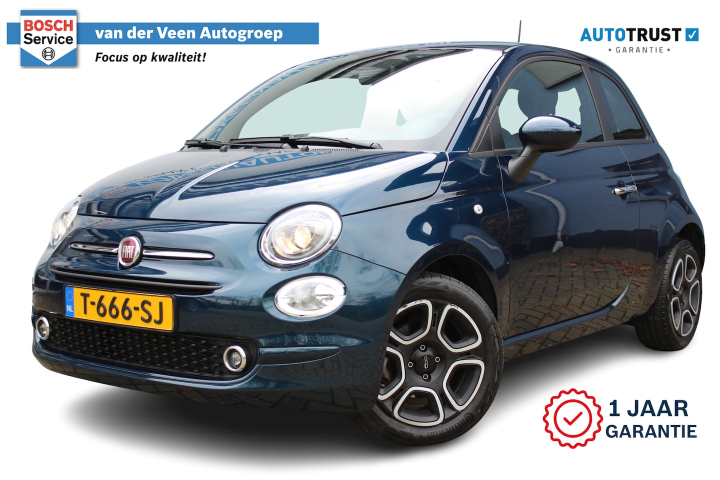 Fiat 500 - 1.0 Hybrid Club | Incl. 12 maanden Garantie | Cruise controle | Climate controle | Zwarte - AutoWereld.nl