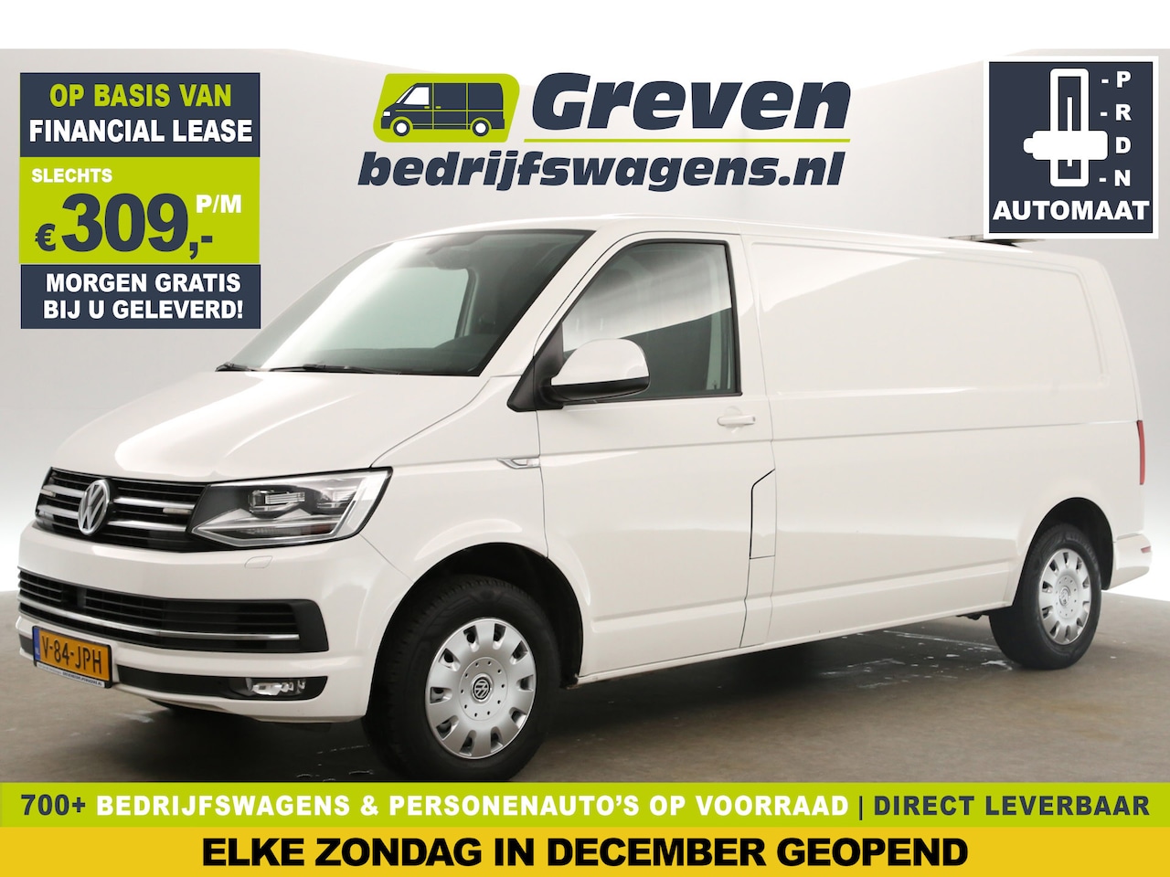 Volkswagen Transporter - 2.0 TDI L2H1 150PK DSG Automaat Airco Adaptive-Cruise Camera LED 3 Persoons Trekhaak - AutoWereld.nl