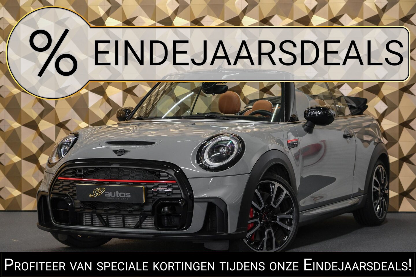 MINI Cabrio - Mini 2.0 231pk John Cooper Works JCW Pack Head-up Harman/Kardon Diamond leder NLauto BOMVO - AutoWereld.nl