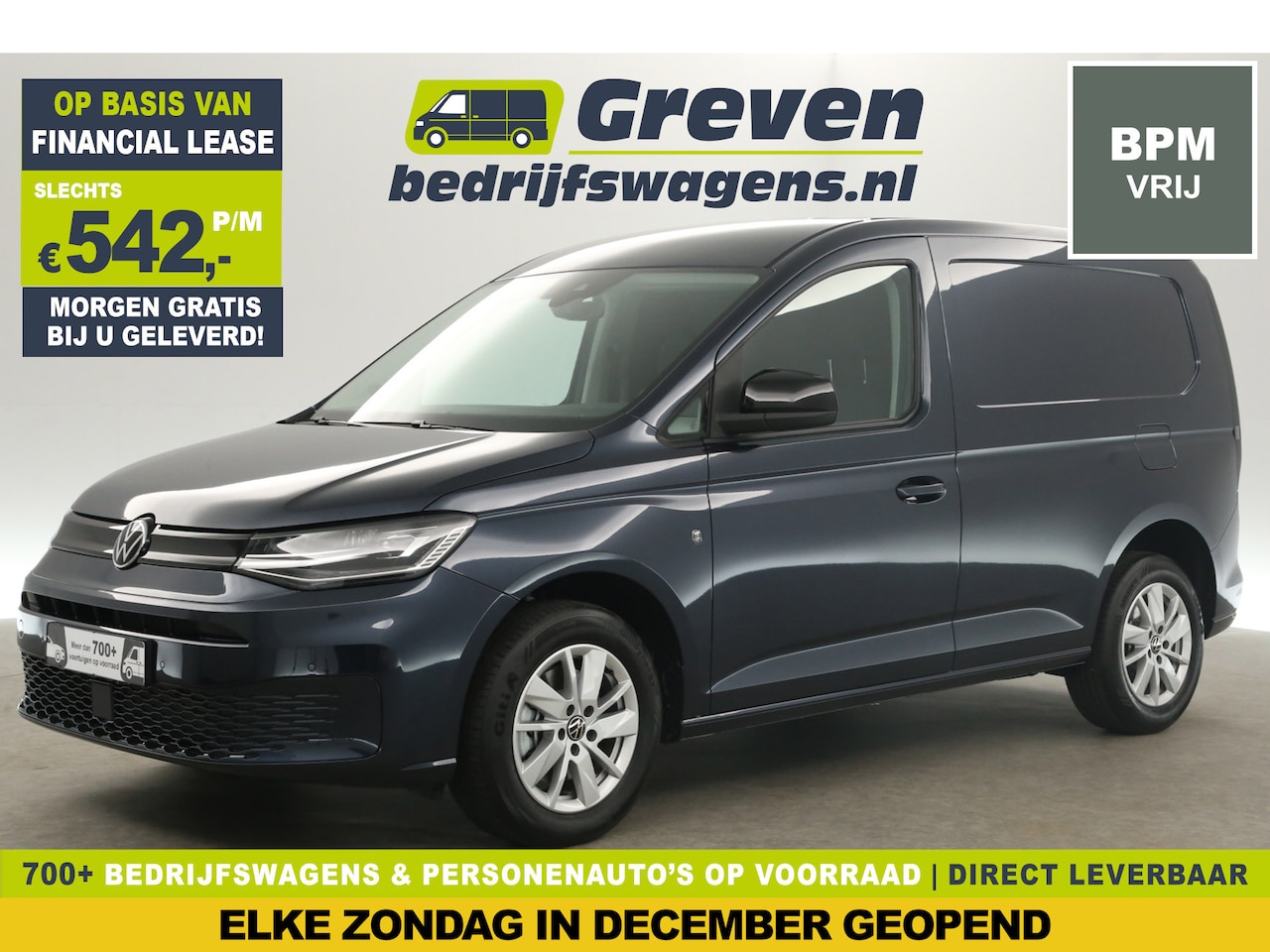 Volkswagen Caddy - 2.0 TDI Style L1H1 NIEUW | BPM Vrij | Automaat Airco Cruise Camera Carplay Virtual LED Nav - AutoWereld.nl