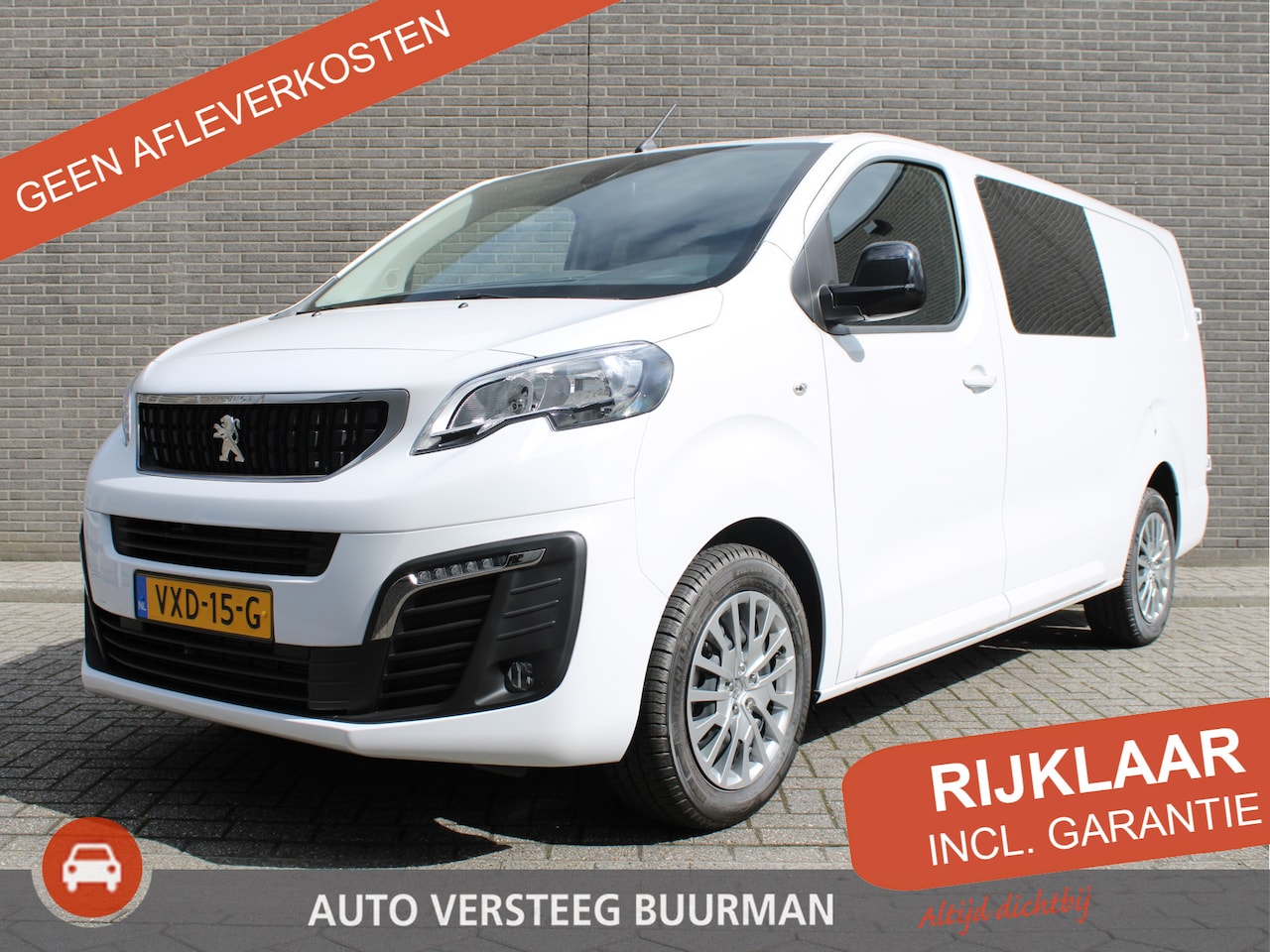 Peugeot Expert - 2.0 BlueHDI 145PK L3 Dubbele Cabine Navigatie, Achteruitrijcamera, Trekhaak Afneembaar, Ai - AutoWereld.nl