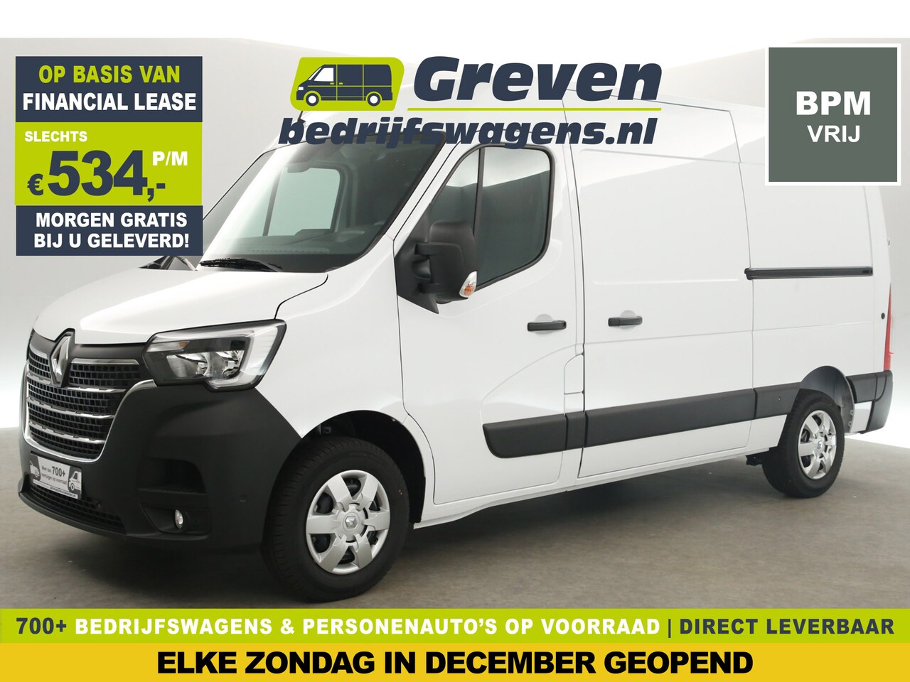 Renault Master - T35 2.3 dCi L2H2 NIEUW | BPM Vrij | Airco Cruise Camera Navi 2xSchuifdeur 3 Persoons LED P - AutoWereld.nl