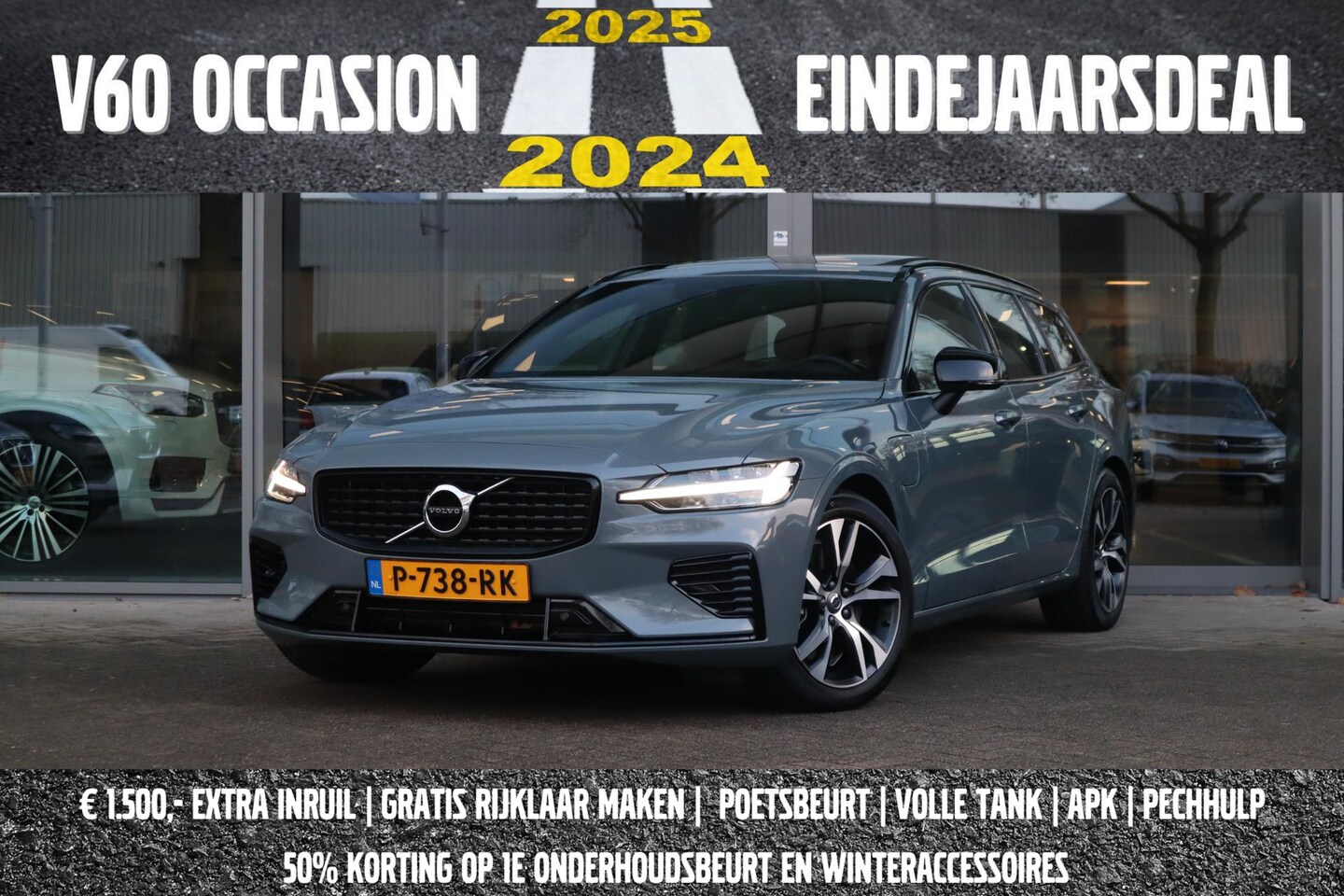 Volvo V60 - 2.0 T6 Plug-in hybrid AWD Plus Dark - AutoWereld.nl