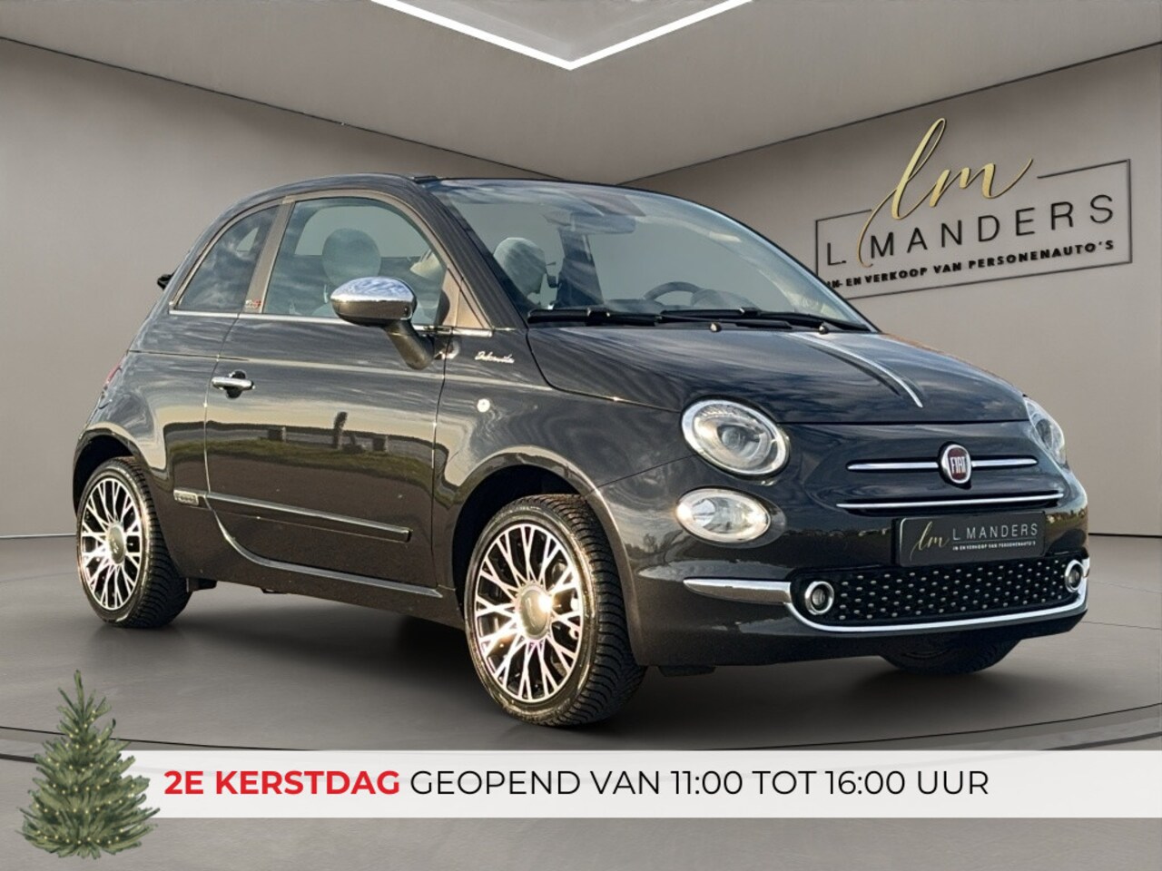 Fiat 500 C - 1.0 Hybrid Dolcevita 2023 ZWART | Cruise Control | Apple CarPlay - AutoWereld.nl