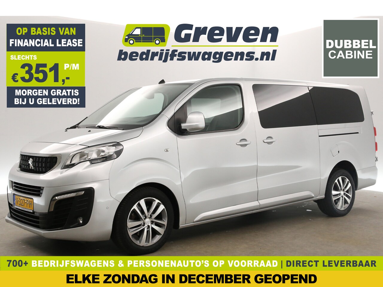 Peugeot Expert - 231L 2.0 BlueHDI L3H1 177PK Automaat Dubbele Cabine 5 Pers 360Camera Carplay Airco 2xSchui - AutoWereld.nl