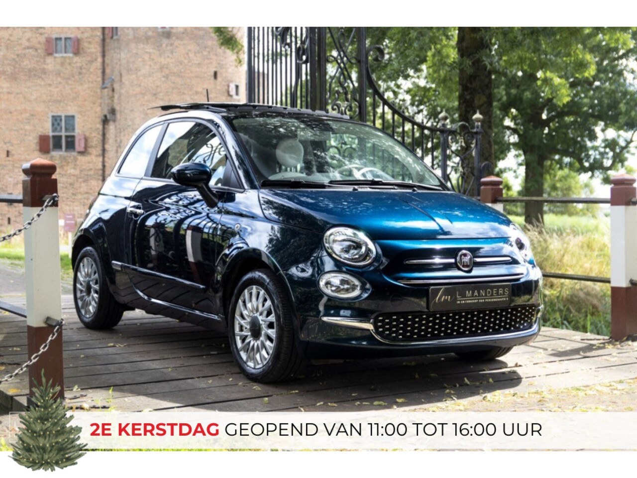 Fiat 500 - 1.2 Lounge 2019 BLAUW | Schuifdak | Display | PDC | Leder - AutoWereld.nl