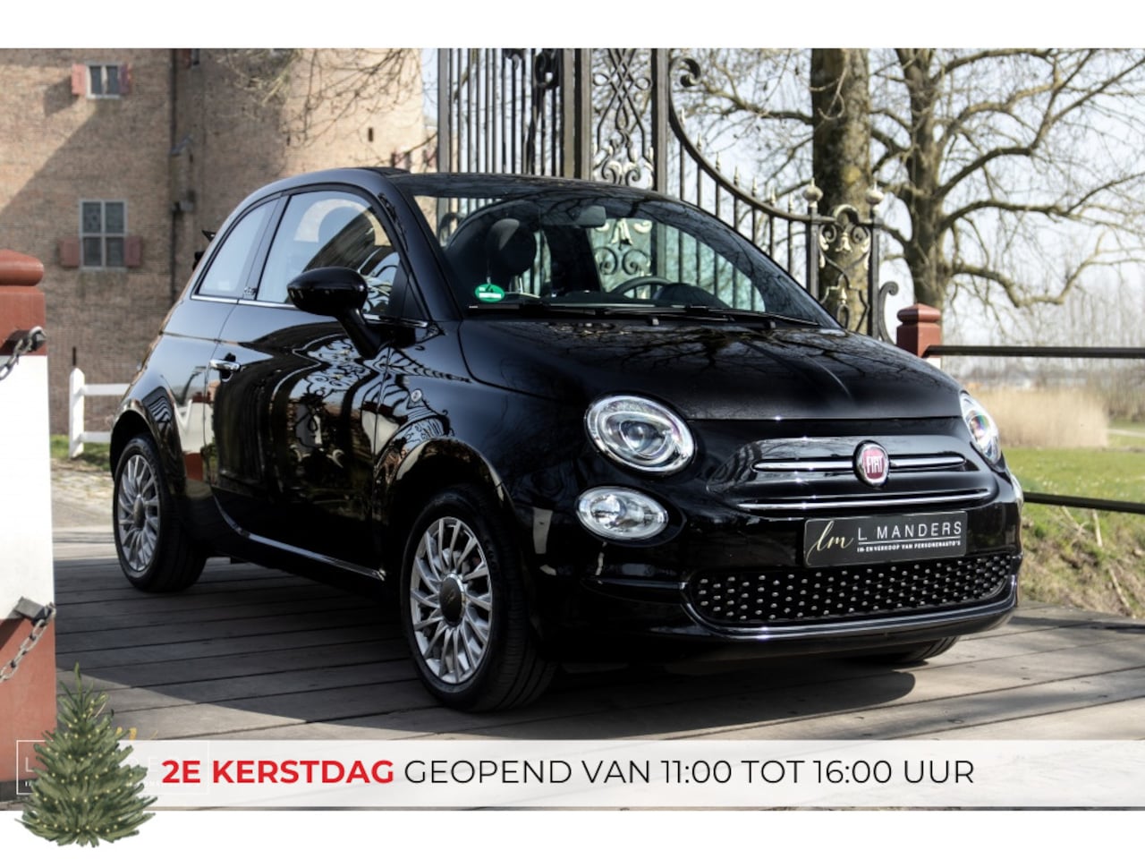 Fiat 500 C - 1.2 Lounge 2020 ZWART | Cabrio | Apple CarPlay | Benzine | PDC - AutoWereld.nl