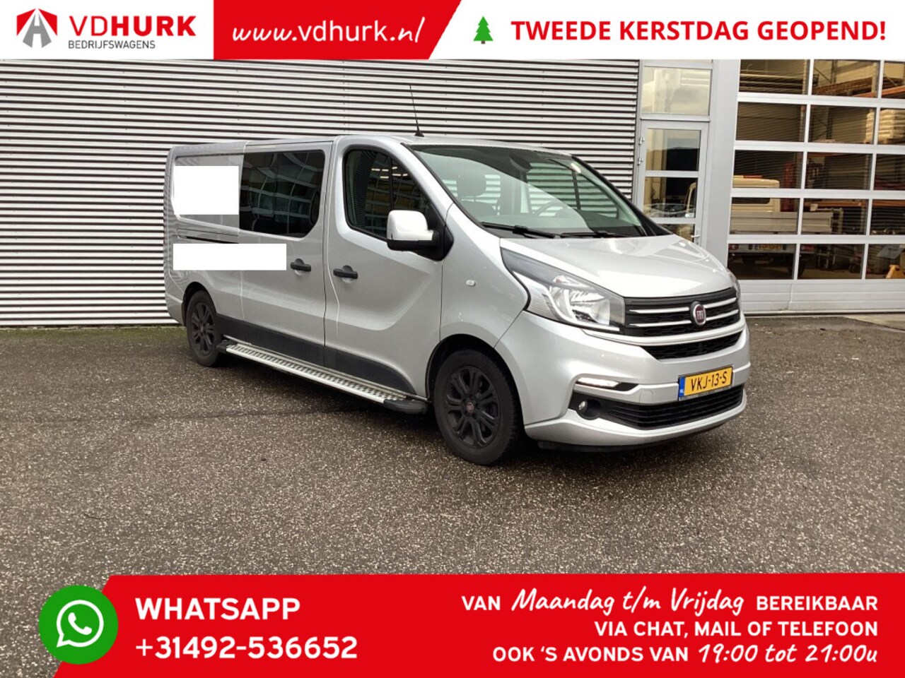 Fiat Talento - 2.0 MJ L2 170 pk Aut. DC Dubbel Cabine/ 2x Schuifdeur/ Keyless/ Navi/ CarPlay/ Climate/ Ca - AutoWereld.nl