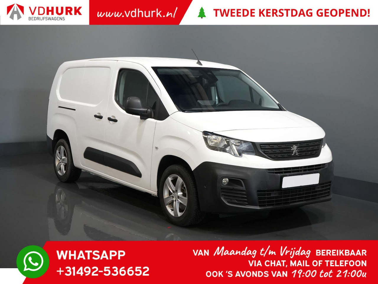 Peugeot Partner - 1.5 HDI 130 pk Aut. L2 Long 3pers./ Standkachel/ Stoelverw./ Carplay/ Camera/ PDC/ LMV/ Cr - AutoWereld.nl