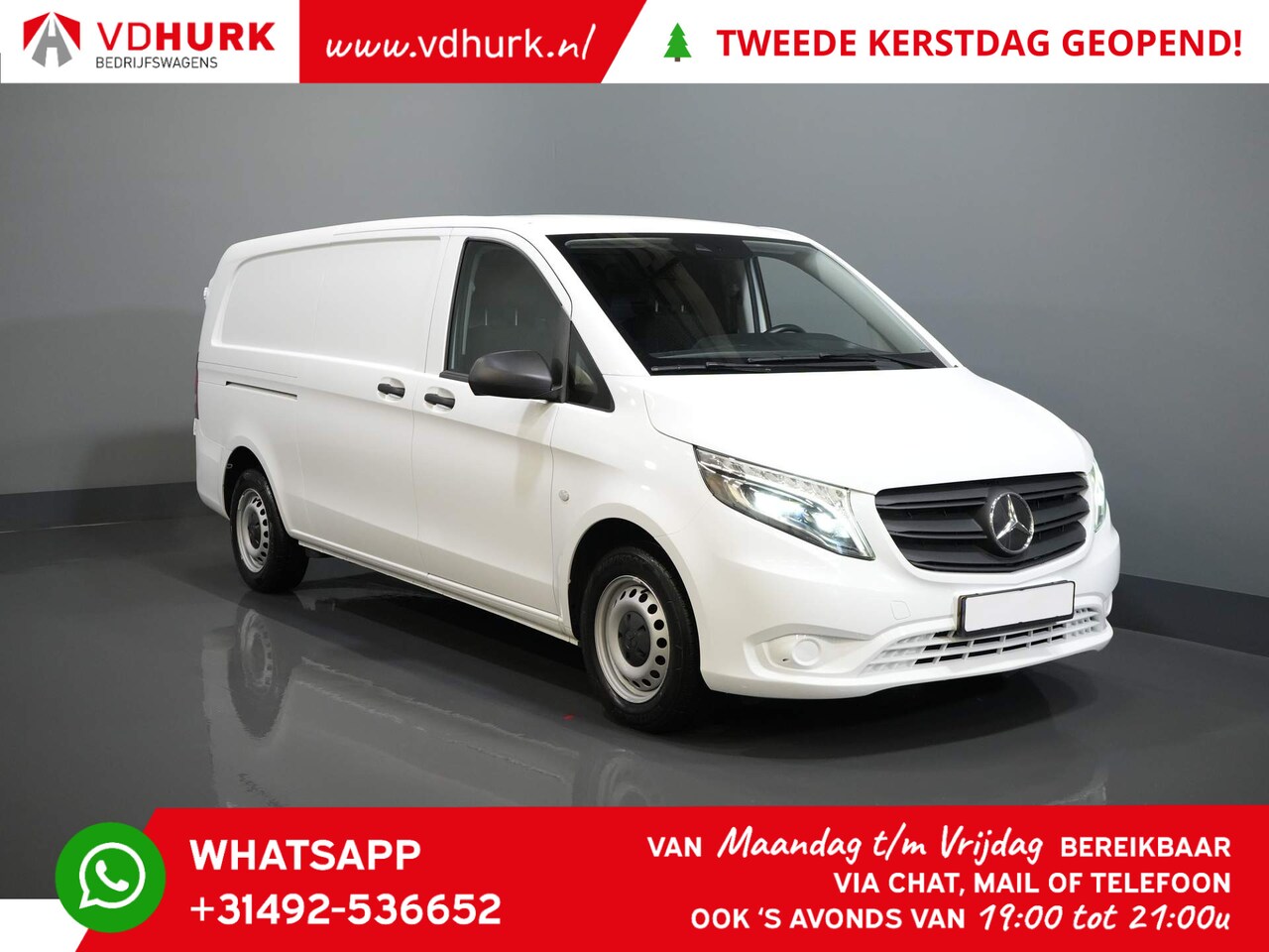 Mercedes-Benz Vito - 116 CDI Aut. L3 XL LED/ 2x Schuifdeur/ Standkachel/ Stoelverw/ Carplay/ Camera/ Cruise/ Tr - AutoWereld.nl