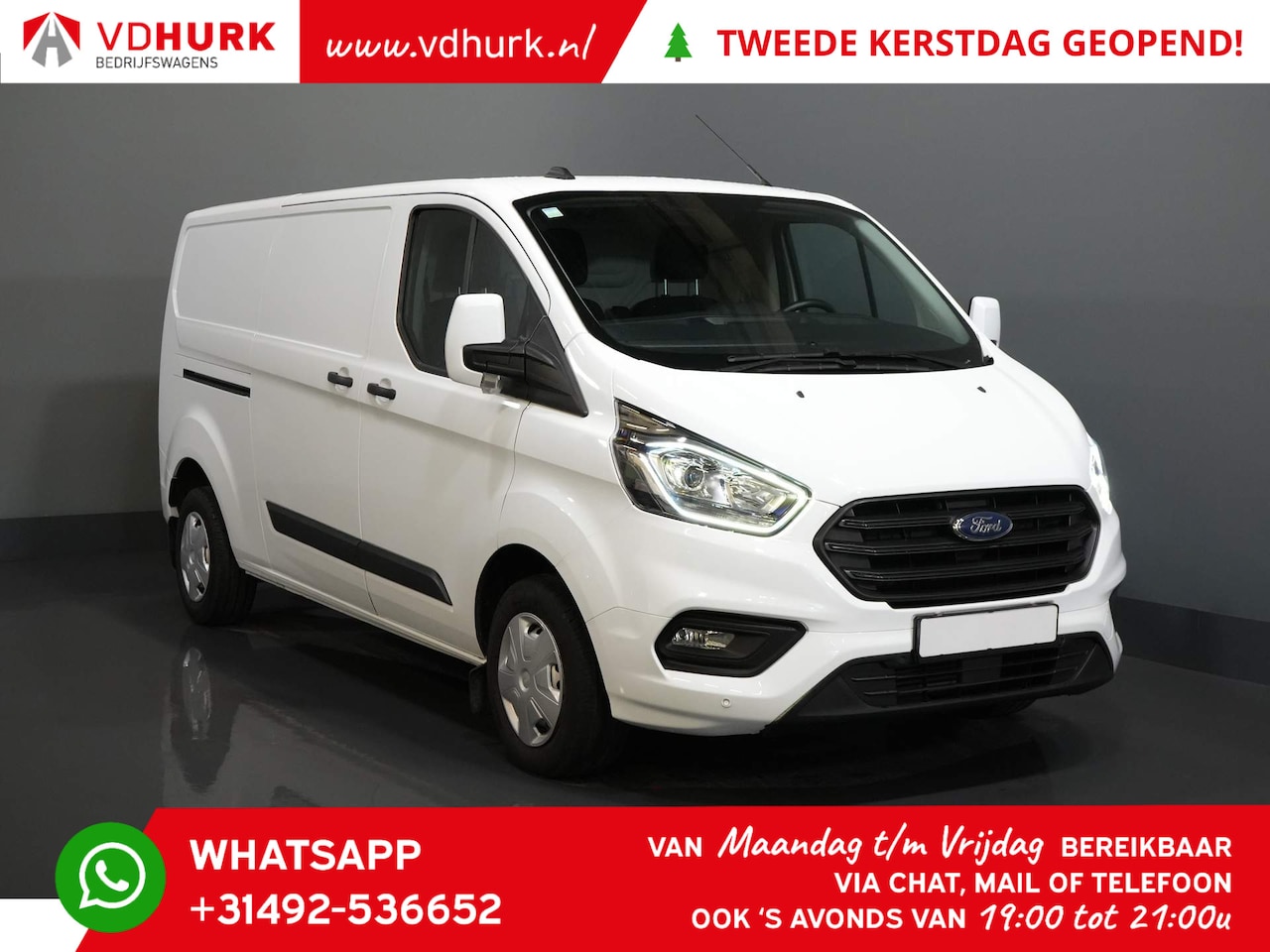 Ford Transit Custom - 2.0 TDCI 130 pk L2 2.8t Trekverm./ Voorruit verw./ Cruise/ PDC V+A/ DAB - AutoWereld.nl