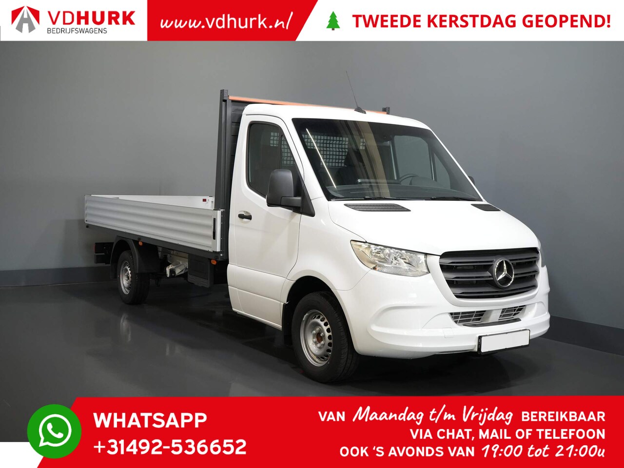 Mercedes-Benz Sprinter - 317 CDI Aut. L3 Open laadbak/ 3.5t Trekverm./ MBUX/ 4.3m bak/ Stoelverw./ Cruise/ Trekhaak - AutoWereld.nl