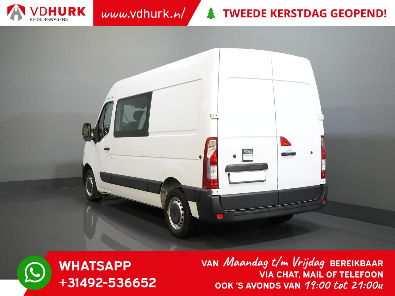 Renault Master - T35 2.3 dCi 145 pk L2H2 DC Dubbel Cabine 7Pers./ Carplay/ Camera/ Cruise/ PDC - AutoWereld.nl