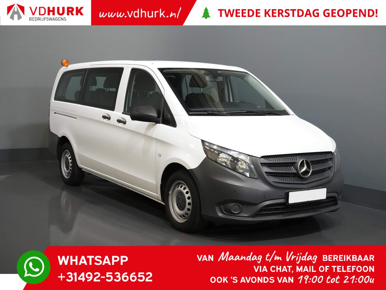 Mercedes-Benz Vito Tourer - 110 CDI L2 € 35.232,- incl. BTW/BPM Combi/ Kombi/ 9 Pers./ 9P/ 9 Persoons/ Navi/ Cruise/ P - AutoWereld.nl