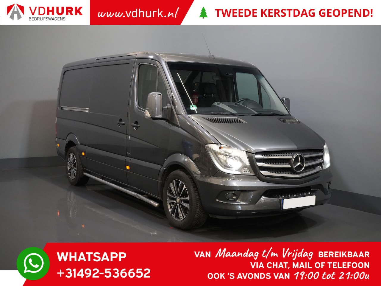 Mercedes-Benz Sprinter - 319 L2H1 EURO6 Standkachel/ Stoelverw./ 18''LMV/ LED/ Navi/ Airco/ Sidebars - AutoWereld.nl