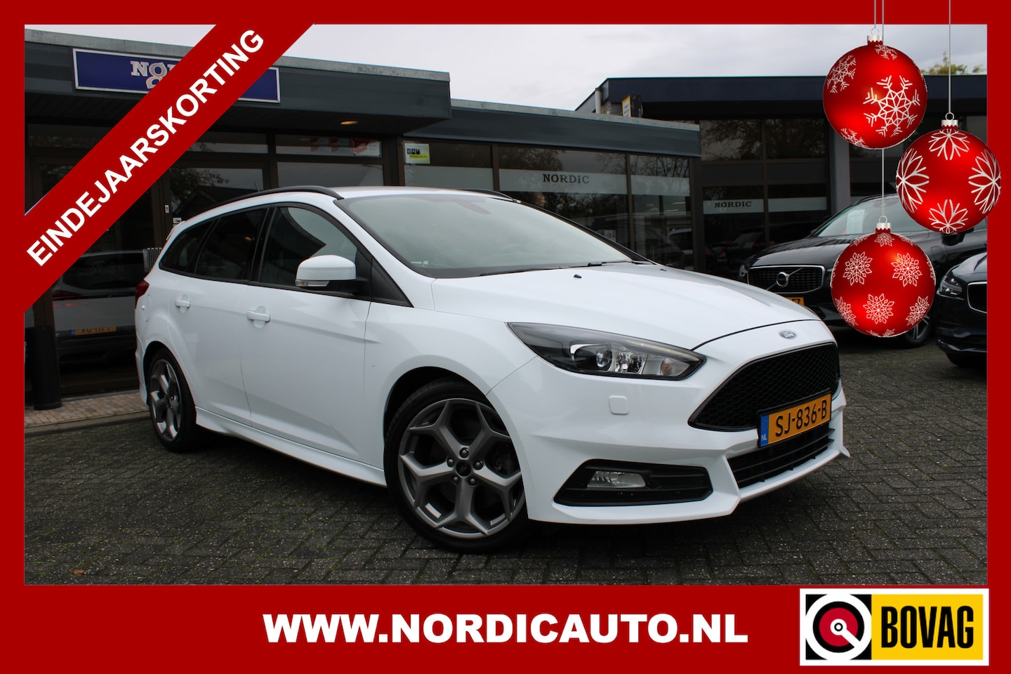 Ford Focus Wagon - 2.0 ST 250 PK / RECARO LEDEREN SPORSTOELEN- NAVIGATIE STOELVERWARMING- BOSE SOUND- LED DAG - AutoWereld.nl