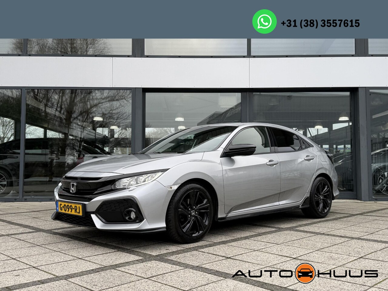 Honda Civic - 1.0 i-VTEC Aut. Elegance Sport Leder Navi Trekhaak - AutoWereld.nl