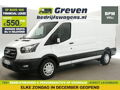 Ford Transit - 350 2.0 TDCI L3H2 | BPM Vrij | 130PK Airco Cruise Carplay PDC Navi 3 Persoons Stoelverwarm