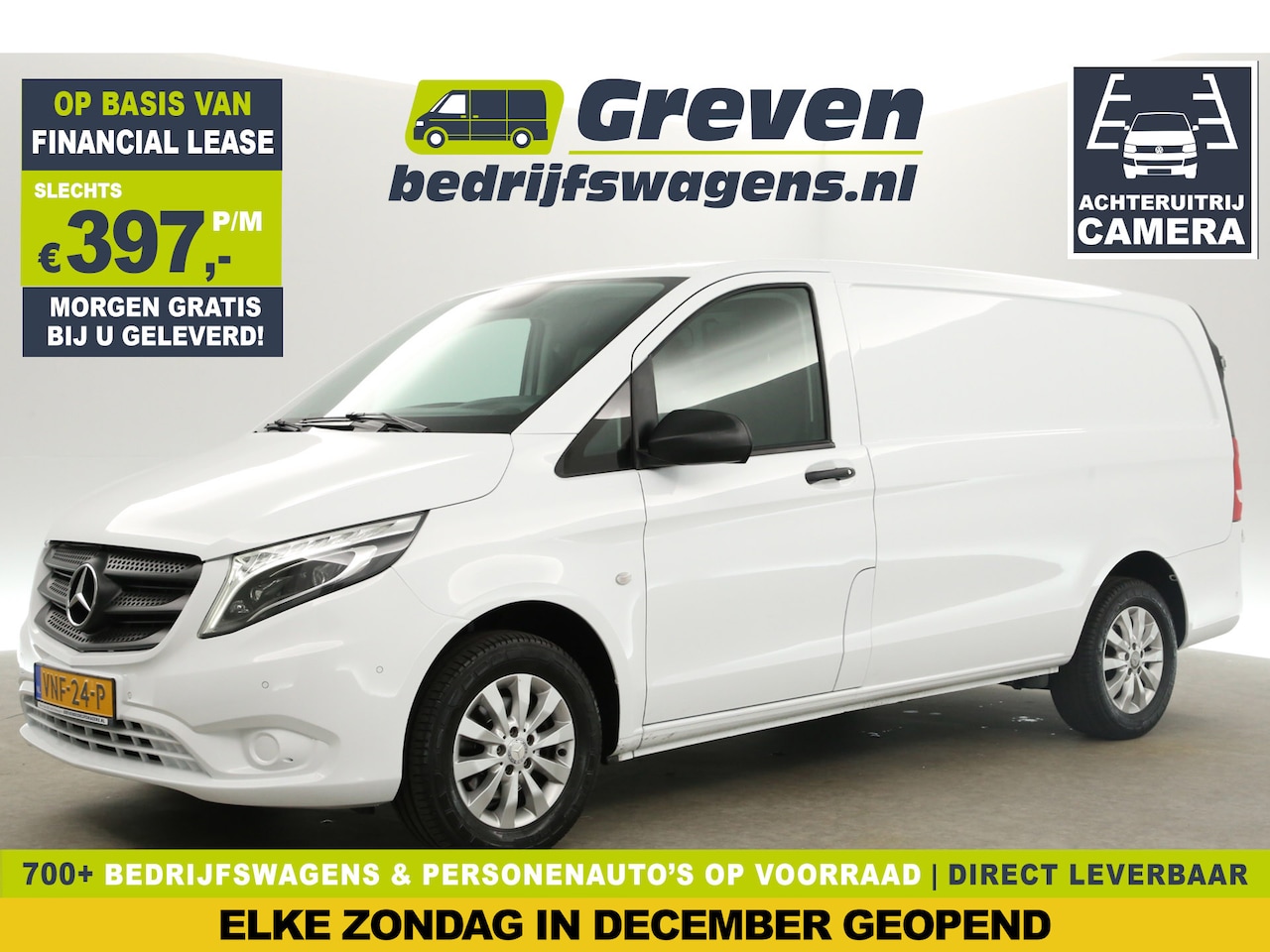 Mercedes-Benz Vito - 114 CDI Lang Automaat Airco Cruise Camera Carplay PDC 3 Persoons 16''LMV Trekhaak - AutoWereld.nl