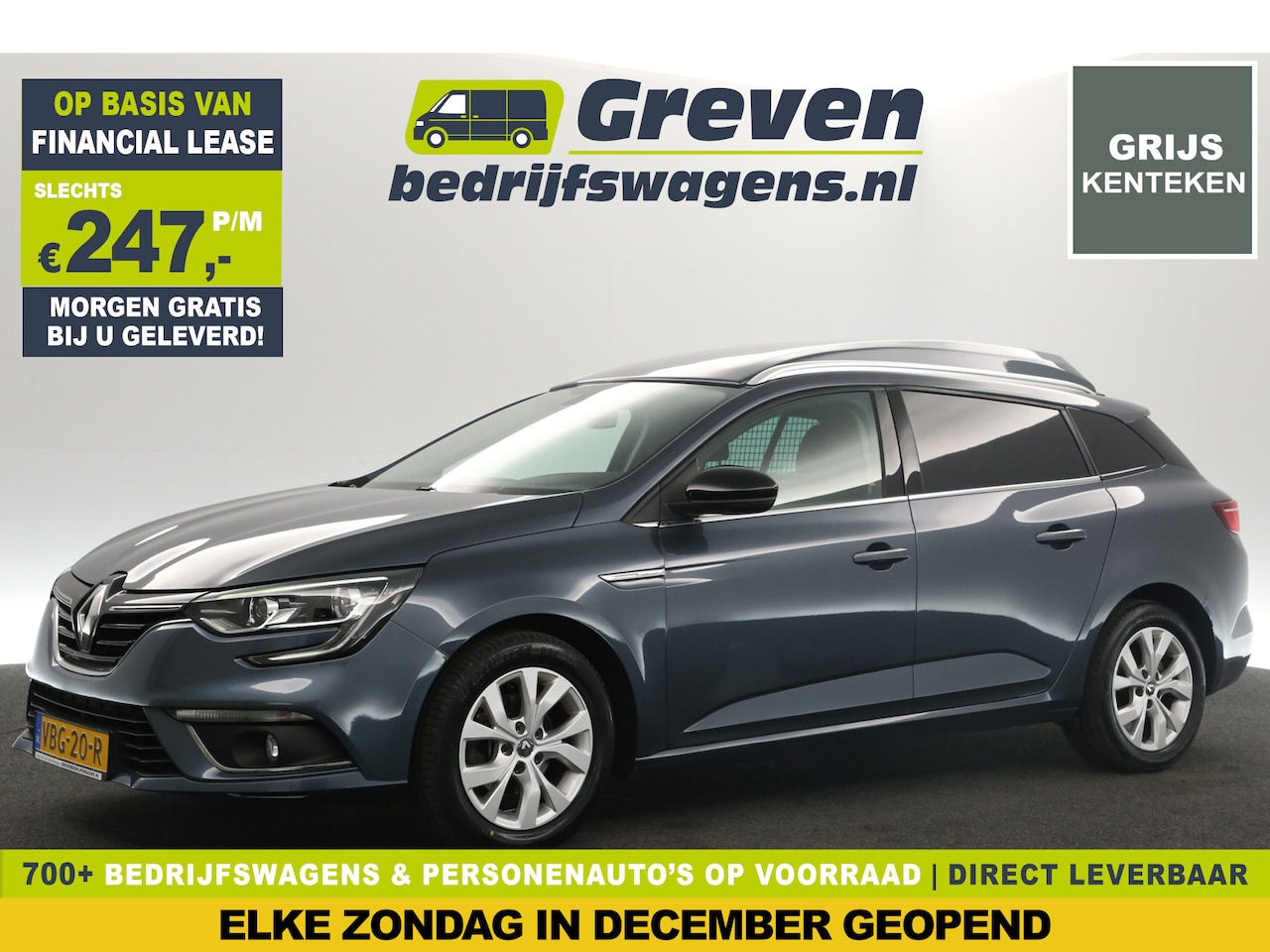 Renault Mégane - Energy TCe Limited VAN | Grijs kenteken |  Clima Cruise Carplay Navi PDC LED 16''LMV - AutoWereld.nl