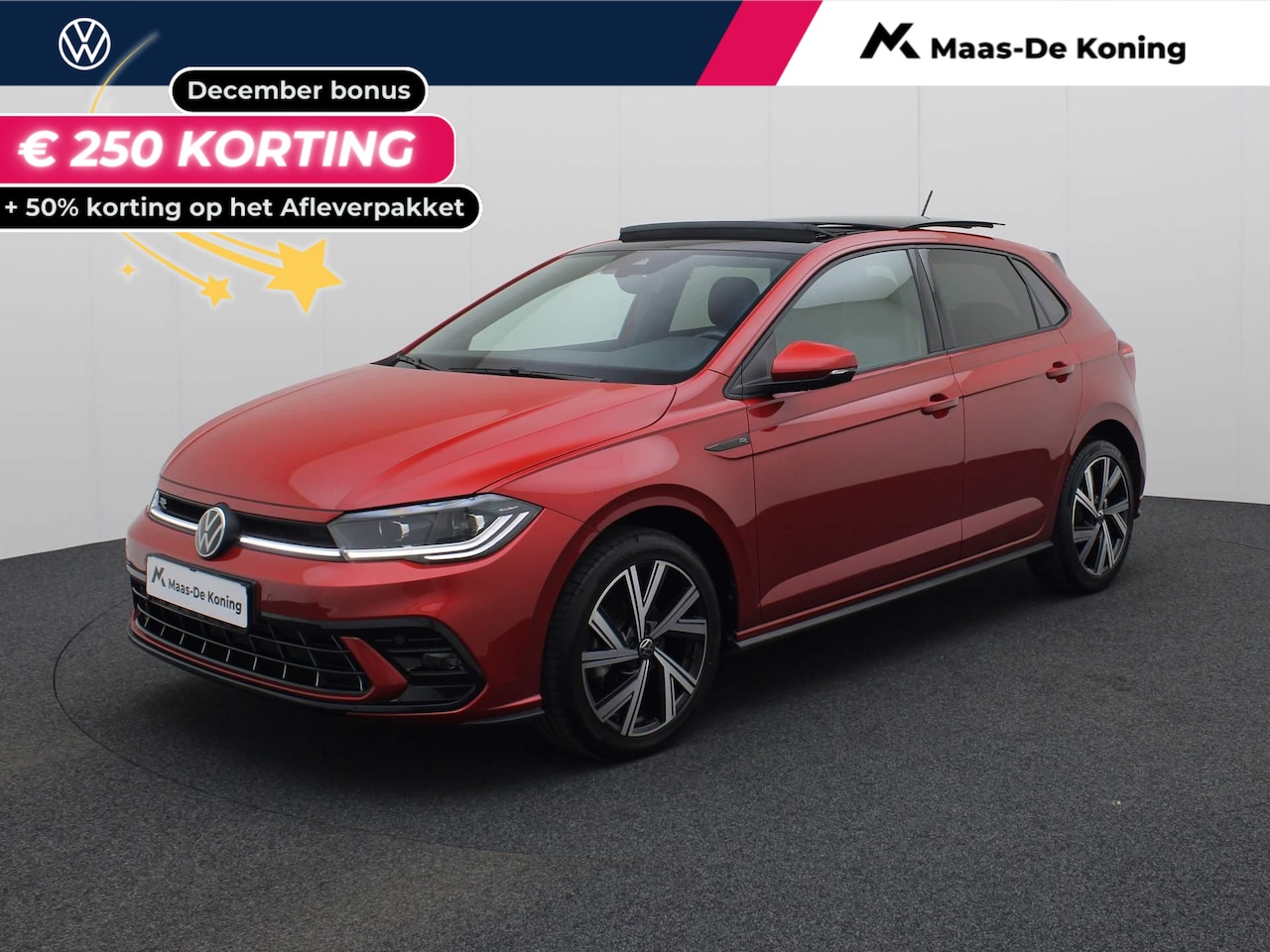 Volkswagen Polo - 1.0TSI/110PK R-Line DSG · Panoramadak · Matrix-LED · Parkeersensoren + camera - AutoWereld.nl