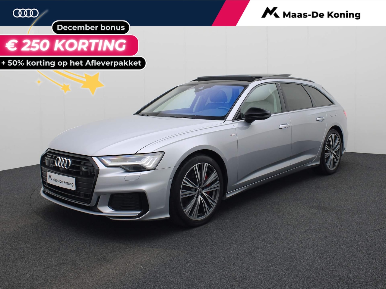 Audi A6 Avant - 55 TFSIe 270kw/367PK quattro S Line · Panoramadak · Trekhaak · Parkeersensoren + Area view - AutoWereld.nl