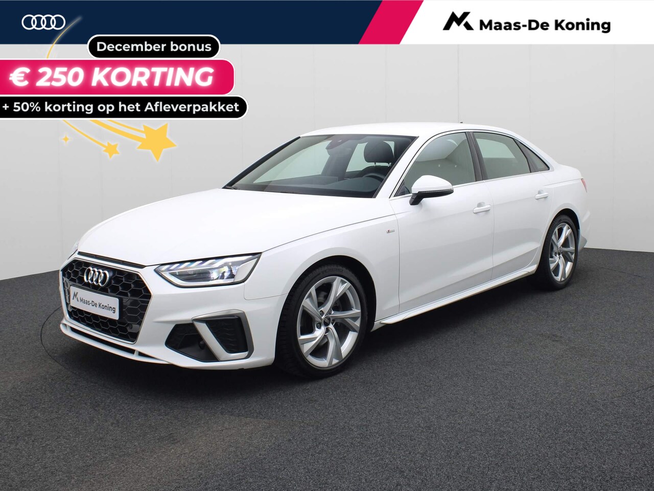 Audi A4 Limousine - 35 TFSI/150PK S Line · Navigatie · Leder/stof · Parkeersensoren · - AutoWereld.nl