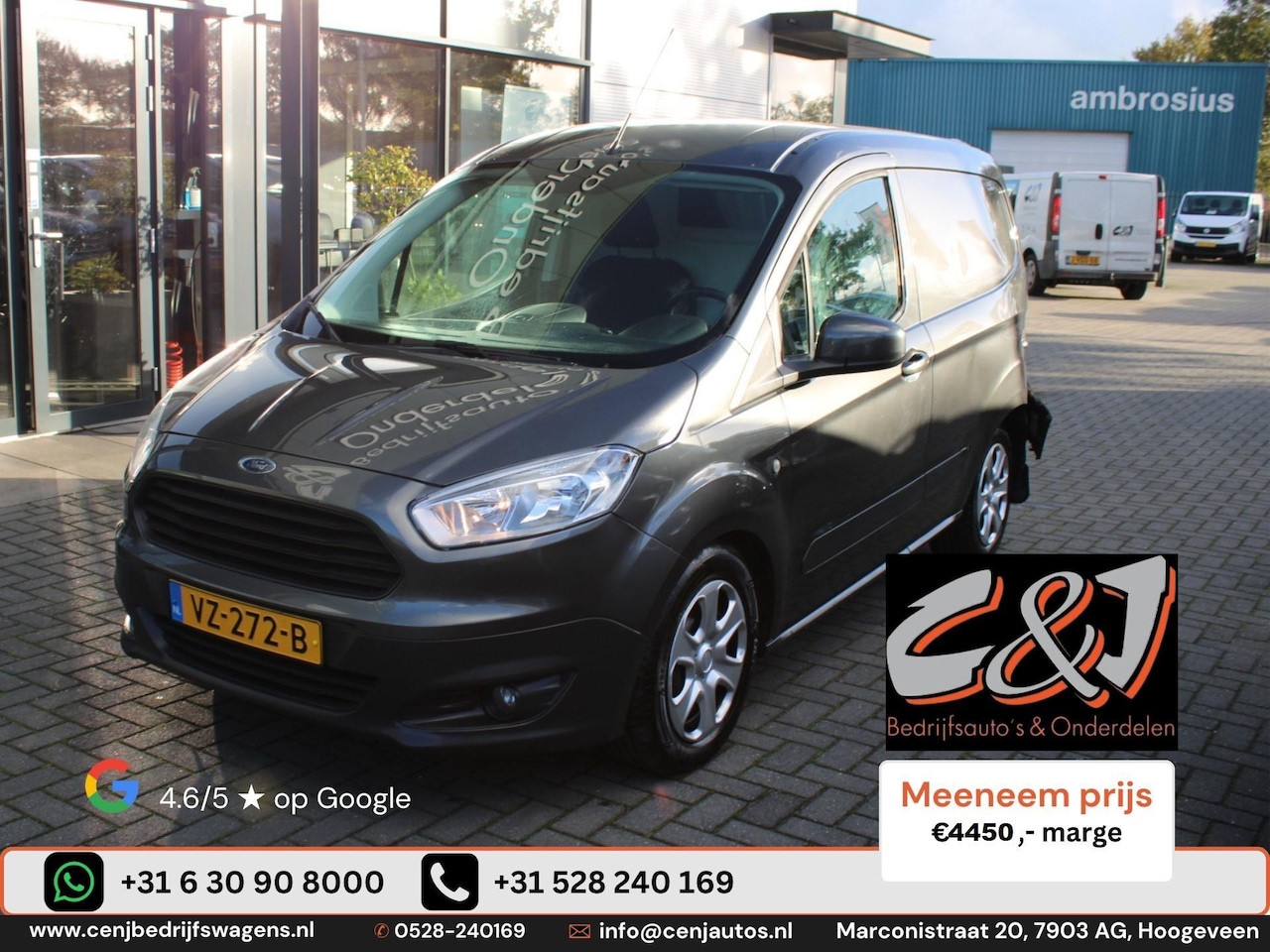 Ford Transit Courier - 1.5 TDCI Trend airco navi 100.000 km achterschade 4450,- marge - AutoWereld.nl