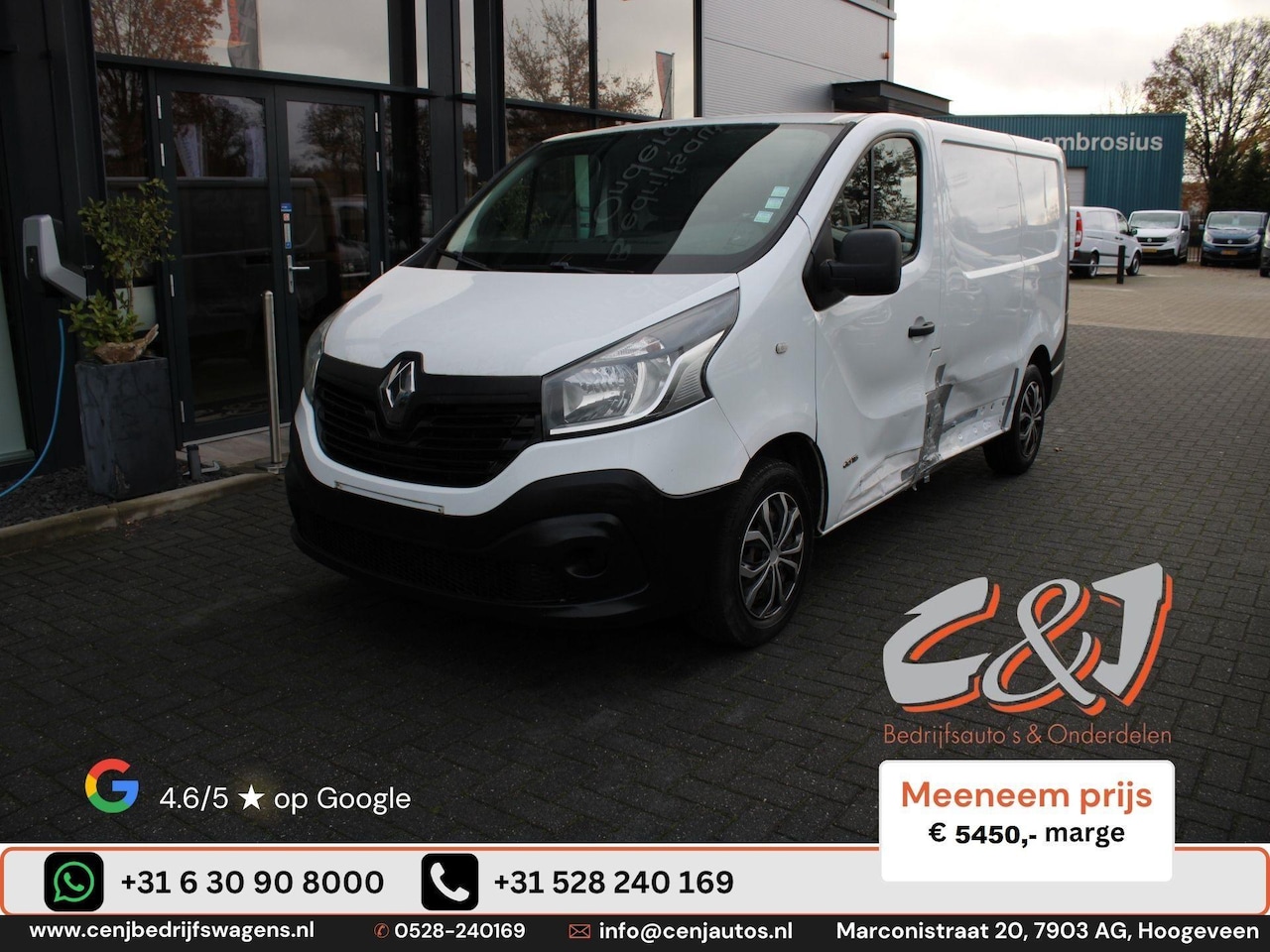 Renault Trafic - 1.6 dCi T27 L1H1 Comfort airco cruise zijschade 5450,- marge - AutoWereld.nl