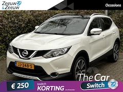 Nissan Qashqai - 1.6 Tekna Navi , camera , panoramadak , trekhaak , cruise , stoelverwarming , vol leder