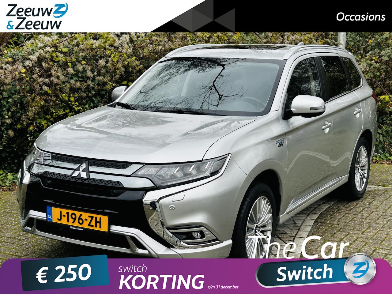 Mitsubishi Outlander - 2.4 PHEV Intense+ Apple Carplay/Android Auto , elektrisch glazen schuif-/kanteldak , luxe - AutoWereld.nl