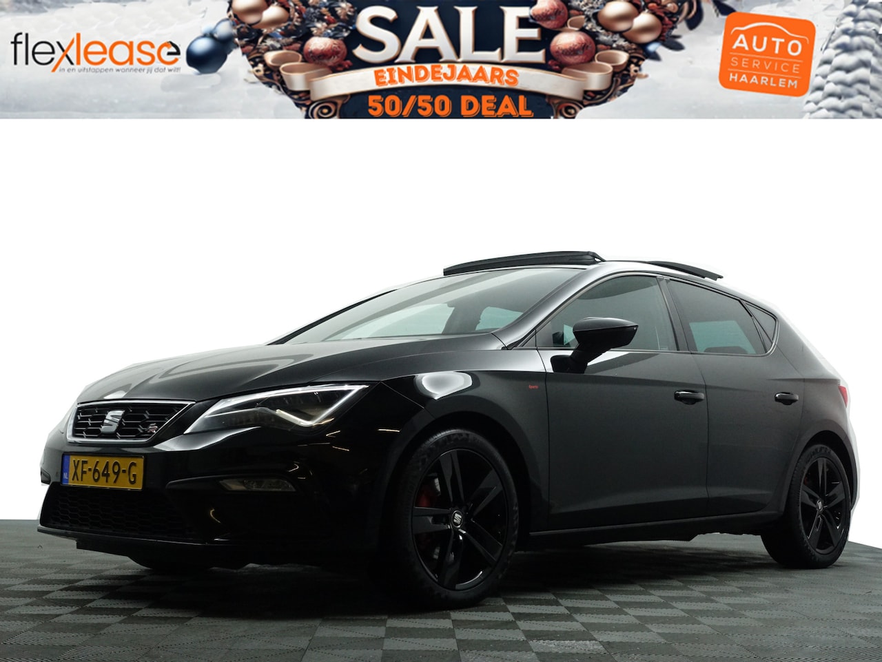 Seat Leon - 1.5 TSI 150Pk FR Blackline- Panodak, Sfeerverlichting, Carplay, Keyless, Dynamic Select, S - AutoWereld.nl