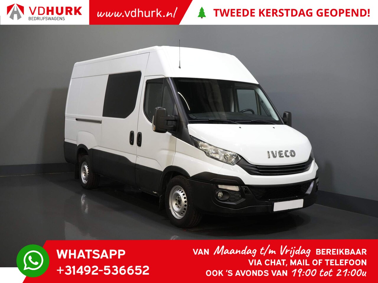 Iveco Daily - 35S16V 2.3 L3H2 155 pk Aut. DC Dubbel cabine/ 3.5T trekverm./ Climate/ Cruise/ Camera/ Tre - AutoWereld.nl