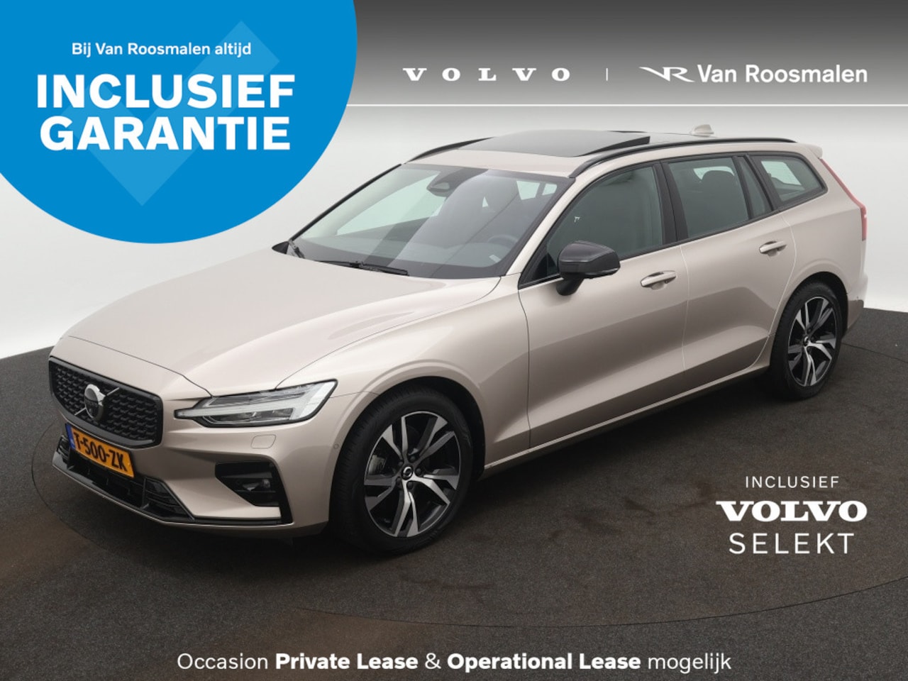 Volvo V60 - 2.0 B3 Plus Dark | panorama dak | trekhaak | lighting pack - AutoWereld.nl