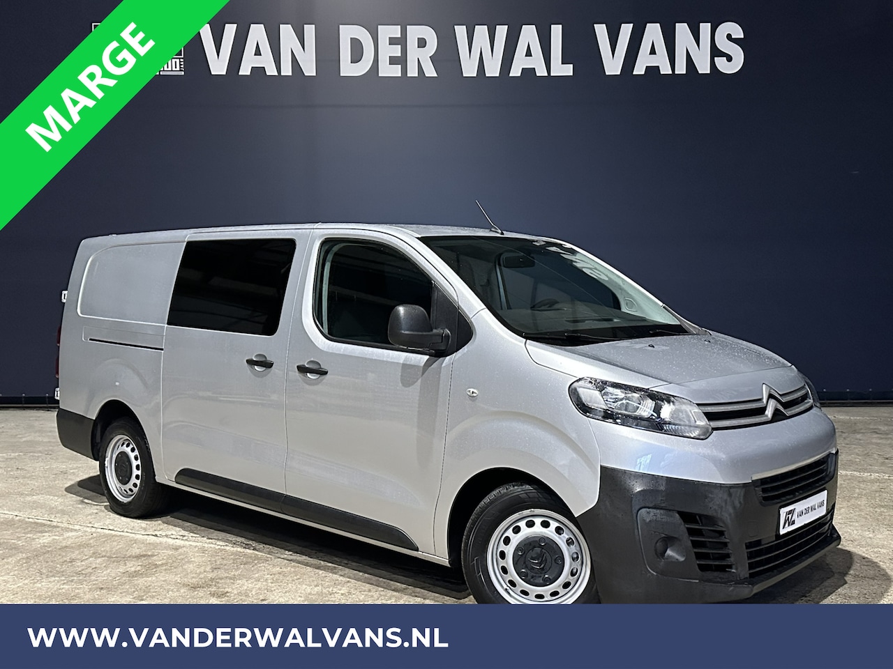 Citroën Jumpy - 2.0 BlueHDI **MARGE, GEEN BTW** 123pk L3H1 XL Dubbel cabine Euro6 Airco | Navigatie Cruise - AutoWereld.nl