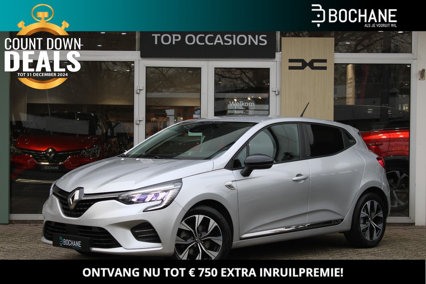 Renault Clio - 1.6 E-Tech Hybrid 140 Limited Navigatiesysteem | Parkeercamera | Parkeersensoren | Automaa - AutoWereld.nl