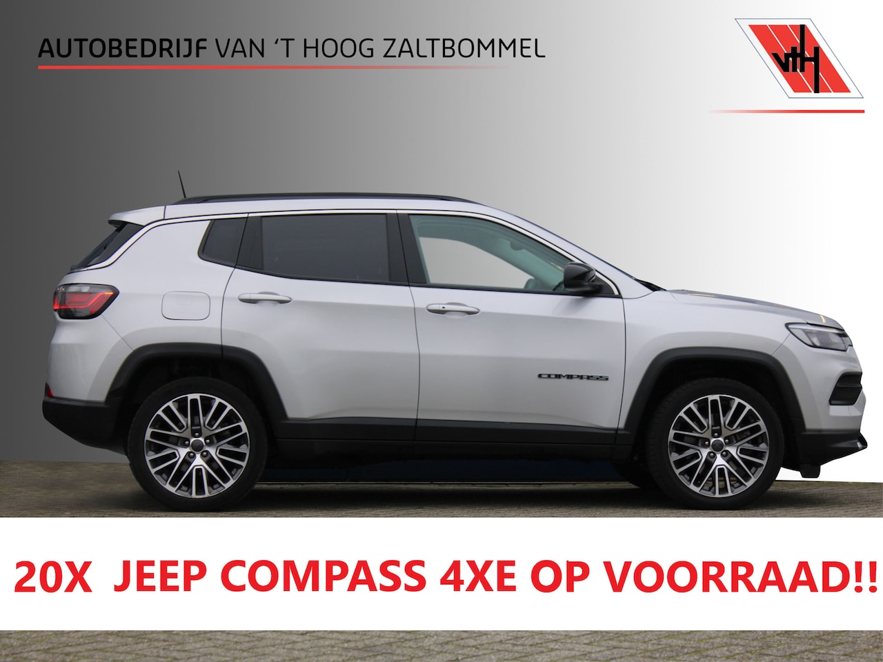 Jeep Compass - 4xe 190 Plug-in Hybrid Electric Night Eagle PANORAMADAK ACC CAMERA 19'' - AutoWereld.nl