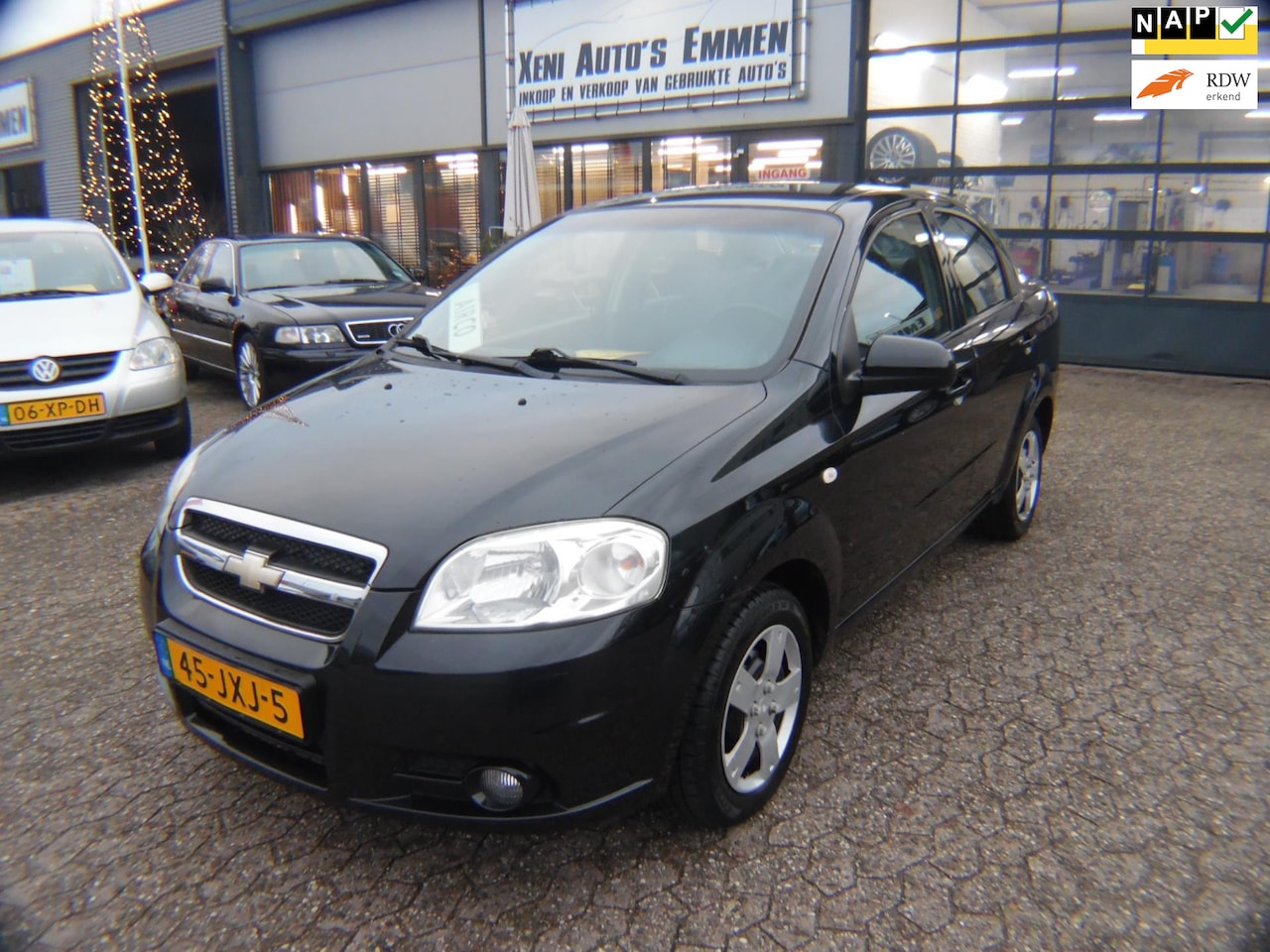 Chevrolet Aveo - 1.4-16V Class|Airco|Sedan|Mistlampen|Zwart.. - AutoWereld.nl