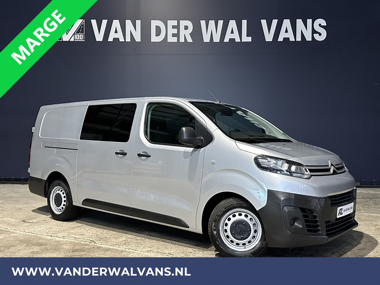 Citroën Jumpy - 2.0 BlueHDI **MARGE, GEEN BTW** 123pk L3H1 XL Dubbel cabine Euro6 Airco | Navigatie Cruise - AutoWereld.nl